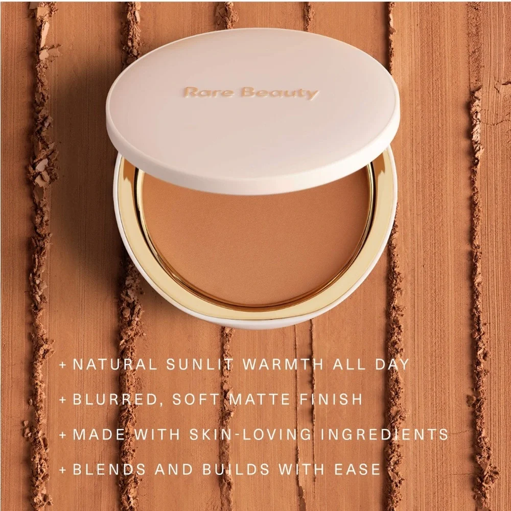 Rare Beauty💄Warm Wishes Soft Matte Powder Bronzer Warmed Up Light Brown NIB